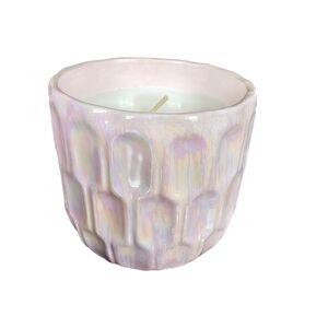 Northern Lights Candle in Frosted Cranberry, Made in USA, 14 oz, Iridescent Pot